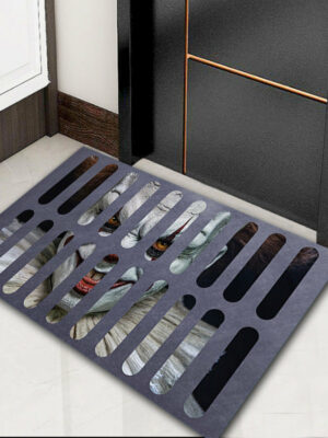 Clown Halloween Doormat Skeleton Grimace Floor Mat Bathroom Mat 05