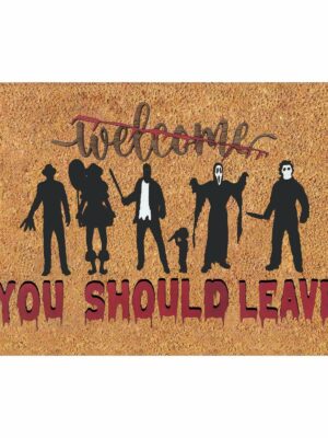 Horror Halloween Clowns Bones Skeletons Anti-slip Absorbent Bathroom Kitchen Carpet 06