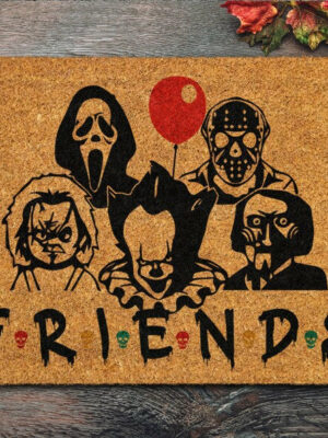 Horror Halloween Clowns Bones Skeletons Anti-slip Absorbent Bathroom Kitchen Carpet 09