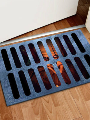 Clown Halloween Doormat Skeleton Grimace Floor Mat Bathroom Mat 23