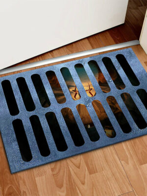 Clown Halloween Doormat Skeleton Grimace Floor Mat Bathroom Mat 24