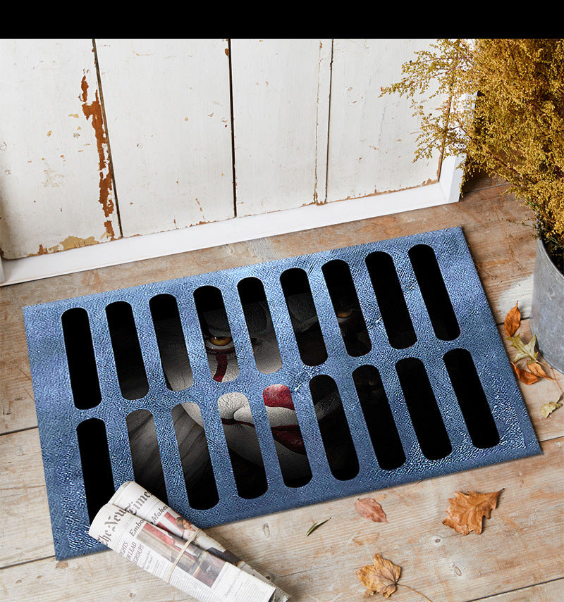 Clown Halloween Doormat Skeleton Grimace Floor Mat Bathroom Mat 25