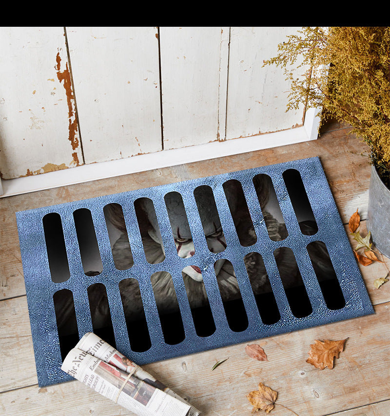 Clown Halloween Doormat Skeleton Grimace Floor Mat Bathroom Mat 26