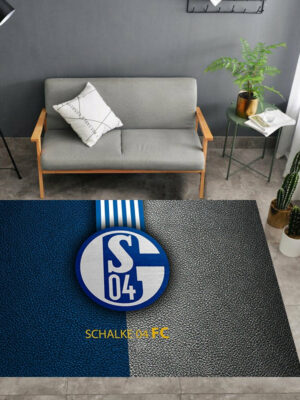 FC Schalke 04 Logo - Football Mats For Bedroom Children's Room Sofa Mat Easy Care Floor Mats