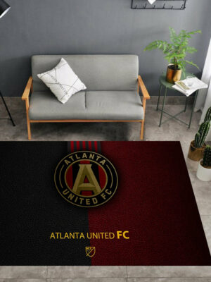 Atalanta United Logo - Football Mats For Bedroom Children's Room Sofa Mat Easy Care Floor Mats
