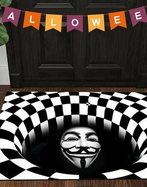 Clown Halloween Doormat Skeleton Grimace Floor Mat Bathroom Mat 33
