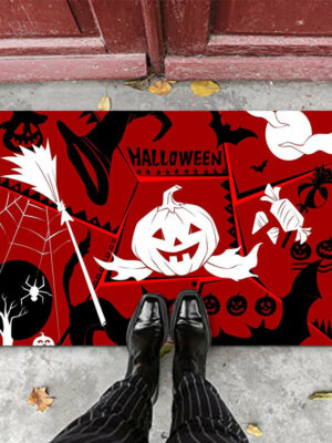 Clown Halloween Doormat Skeleton Grimace Floor Mat Bathroom Mat 34