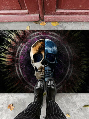 Clown Halloween Doormat Skeleton Grimace Floor Mat Bathroom Mat 35