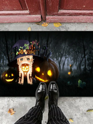 Clown Halloween Doormat Skeleton Grimace Floor Mat Bathroom Mat 37