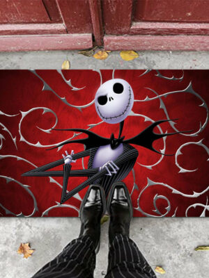 Clown Halloween Doormat Skeleton Grimace Floor Mat Bathroom Mat 39