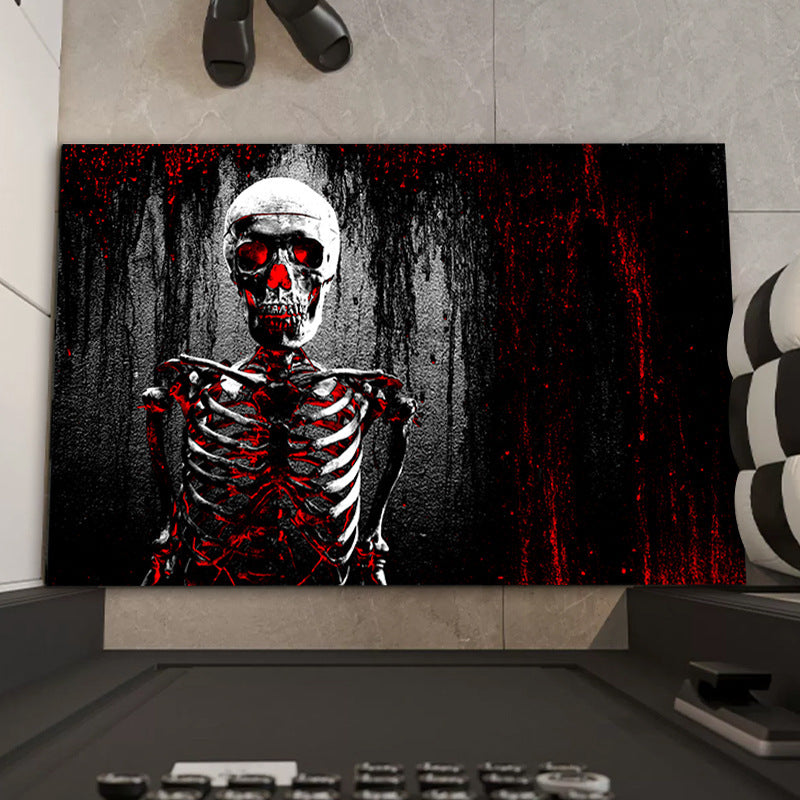 Clown Halloween Doormat Skeleton Grimace Floor Mat Bathroom Mat 43