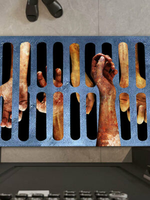 Clown Halloween Doormat Skeleton Grimace Floor Mat Bathroom Mat 45