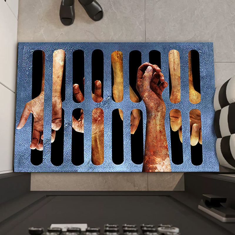 Clown Halloween Doormat Skeleton Grimace Floor Mat Bathroom Mat 45