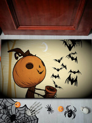 Clown Halloween Doormat Skeleton Grimace Floor Mat Bathroom Mat 46