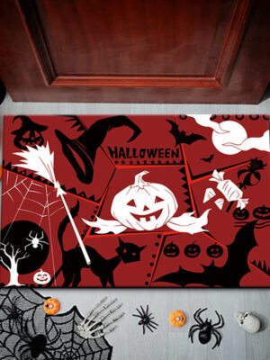 Clown Halloween Doormat Skeleton Grimace Floor Mat Bathroom Mat 49