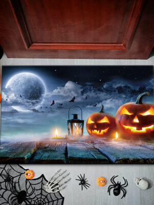 Clown Halloween Doormat Skeleton Grimace Floor Mat Bathroom Mat 51