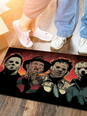 Clown Halloween Doormat Skeleton Grimace Floor Mat Bathroom Mat 53