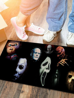 Clown Halloween Doormat Skeleton Grimace Floor Mat Bathroom Mat 55