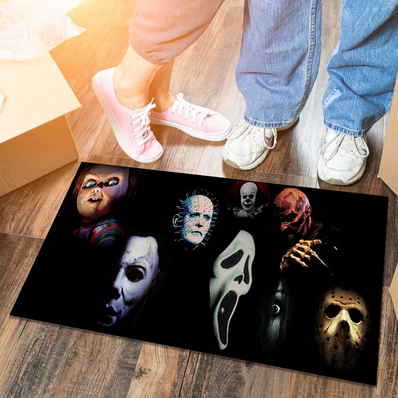 Clown Halloween Doormat Skeleton Grimace Floor Mat Bathroom Mat 55