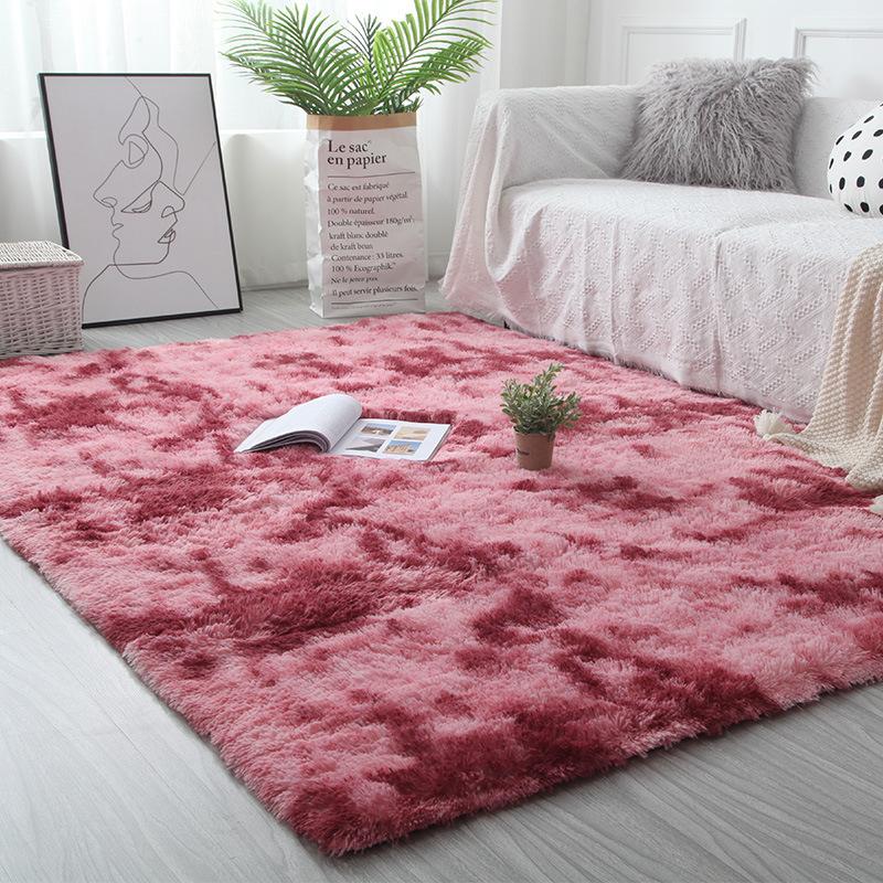 Collection: 9 Gradient Colours Modern Plain Carpet Bedroom Living Room Sofa Rugs Soft Plush Shaggy Rugs - Image 5