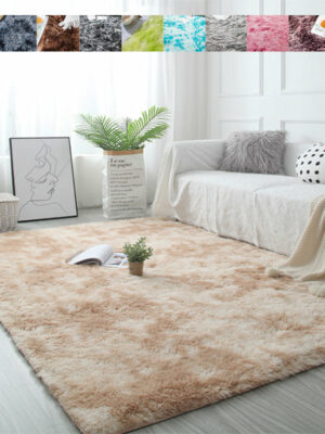 Collection: 9 Gradient Colours Modern Plain Carpet Bedroom Living Room Sofa Rugs Soft Plush Shaggy Rugs