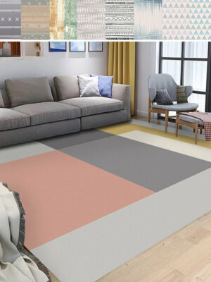 Modern Geometric Patterned Area Rugs Customizable