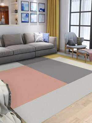 Colourful Modern Geometric Splicing Non-slip Sofa Rug Table Rug Area Rugs Customizable