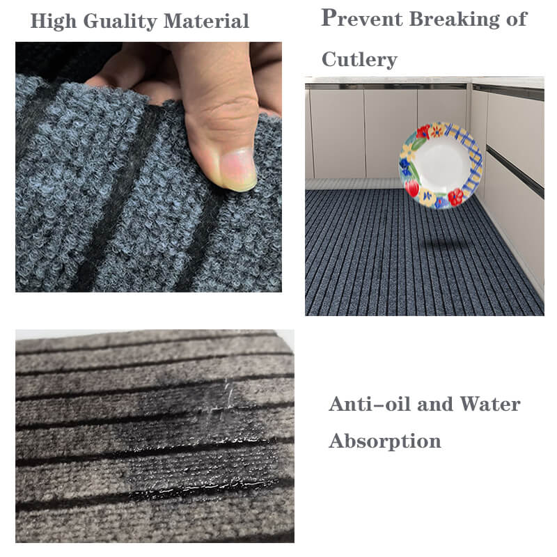 Water and Oil Absorption Cuttable Kitchen Mat Hallway Runners Anti-slip Door Mat - Image 2