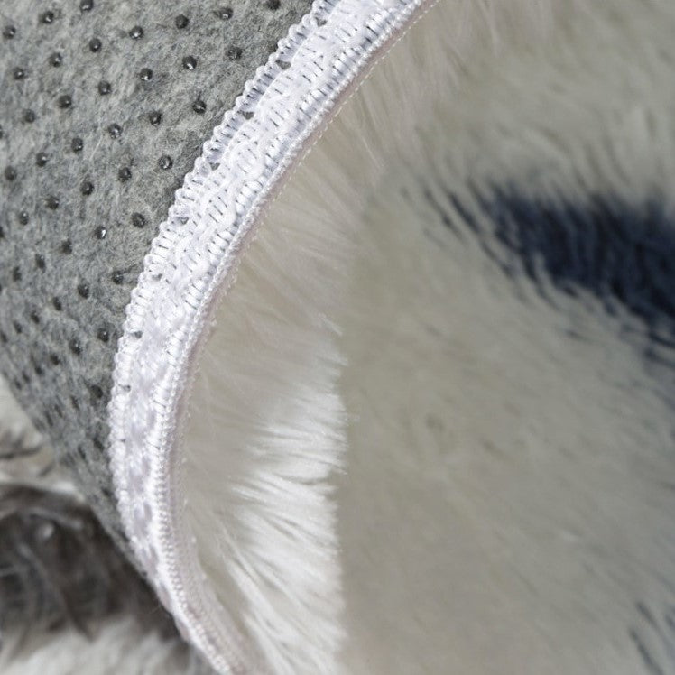 Black Dark Grey Comfortable Geometric Plush Shaggy Rugs Bedroom Living Room Bedside Rug Floor Mat 11 - Image 2