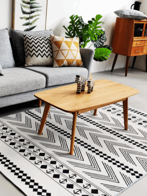 Simple Modern Moroccan Geometric Rug Bedroom Living Room Sofa Rugs Floor Mat
