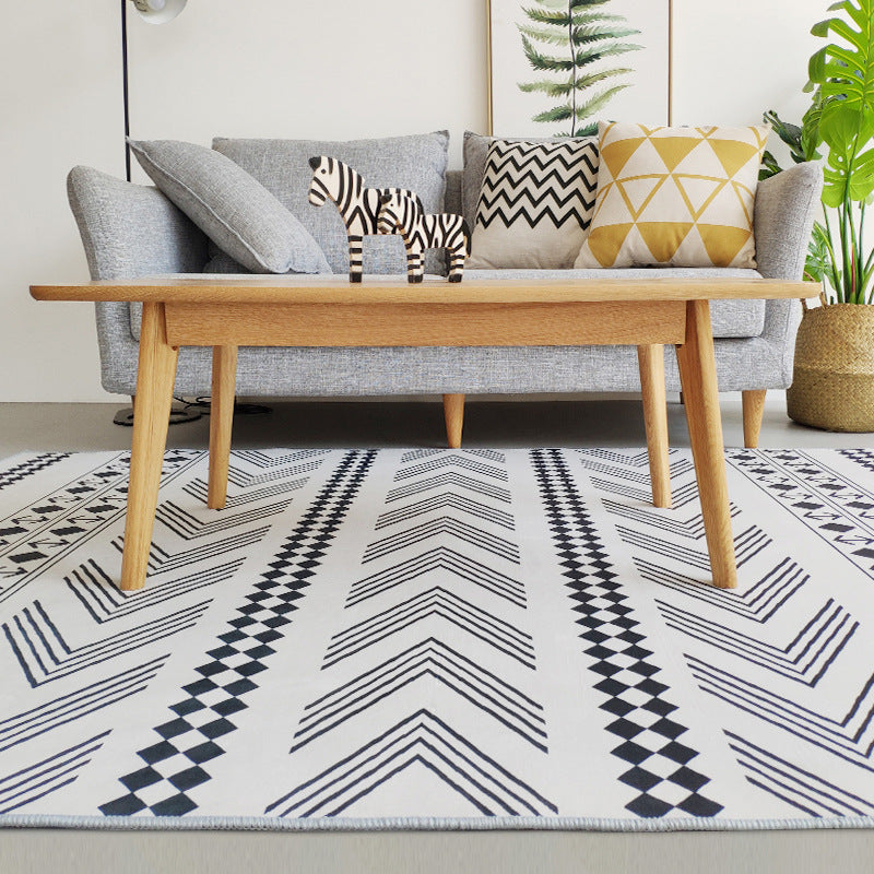 Simple Modern Moroccan Geometric Rug Bedroom Living Room Sofa Rugs Floor Mat - Image 4