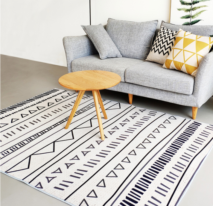 Simple Modern Moroccan Geometric Rug Bedroom Living Room Sofa Rugs Floor Mat - Image 3