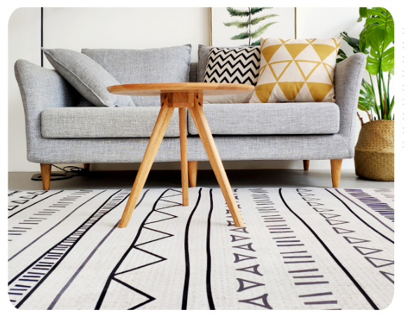 Simple Modern Moroccan Geometric Rug Bedroom Living Room Sofa Rugs Floor Mat - Image 5