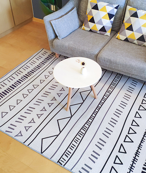Simple Modern Moroccan Geometric Rug Bedroom Living Room Sofa Rugs Floor Mat - Image 6