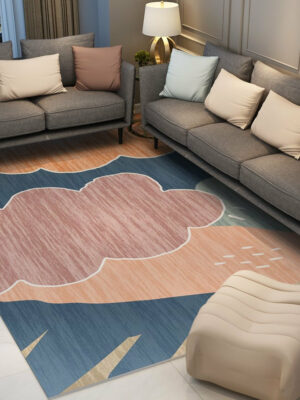 Warm Colour Modern Contemporary Simple Geometric Rugs for Living Room Dining Room Bedroom