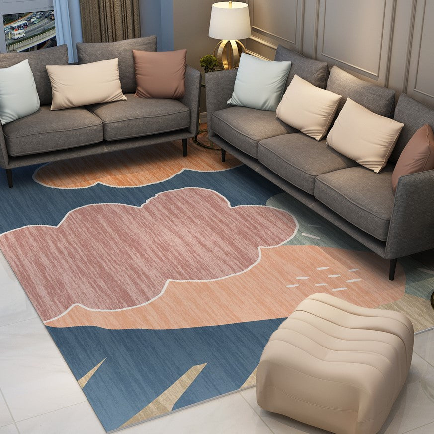 Warm Colour Modern Contemporary Simple Geometric Rugs for Living Room Dining Room Bedroom