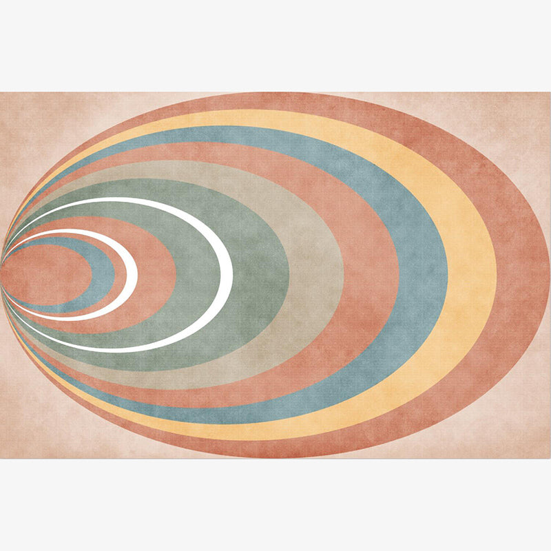 Colourful Rainbow Modern Contemporary Geometric Rugs for Living Room Dining Room Bedroom - Image 2