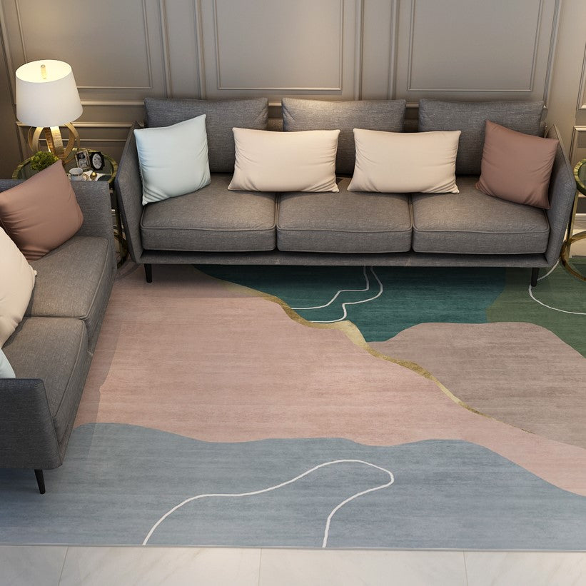 Colourful Contemporary Modern Abstract Rugs for Living Room Dining Room Bedroom Hall - Image 2