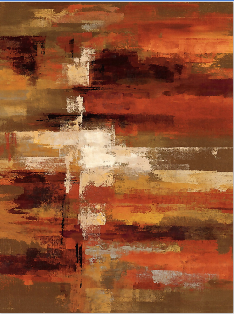 Orange Abstract Modern Patterned Area Rugs Polyester Carpets for Office Living Room Dining Room Bedroom Hall - Image 2