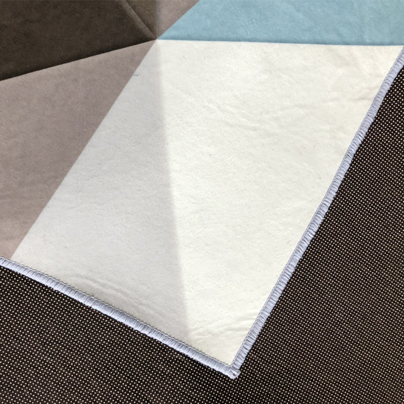 Warm Color Black Grey Brown Modern Sofa Table Geometric Patterned Striped Area Rugs Customizable - Image 4