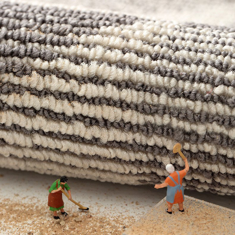 Grey Modern Geometric Polypropylene Wear-resistant Dust-removing Anti-slip Entryway DoorMats - Image 5