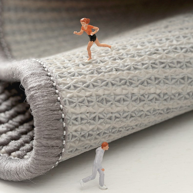 Modern Grey Geometric Polypropylene Wear-resistant Dust-removing Anti-slip Entryway DoorMats - Image 8