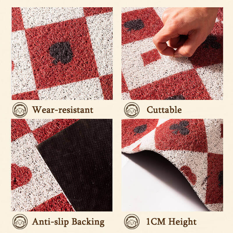 Diamond Checkered Dust Remove Doormat Entrance Non-slip Outdoor Floormat - Image 2