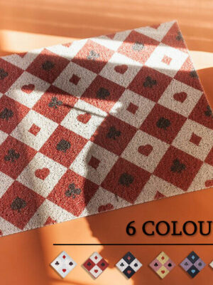 Diamond Checkered Dust Remove Doormat Entrance Non-slip Outdoor Floormat