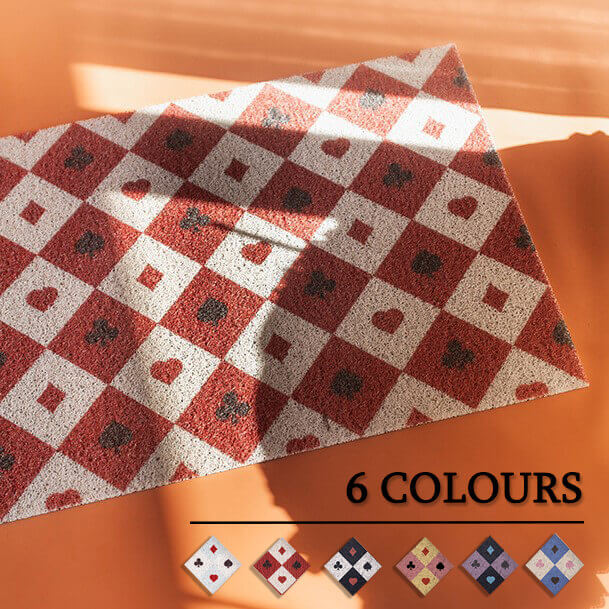 Diamond Checkered Dust Remove Doormat Entrance Non-slip Outdoor Floormat